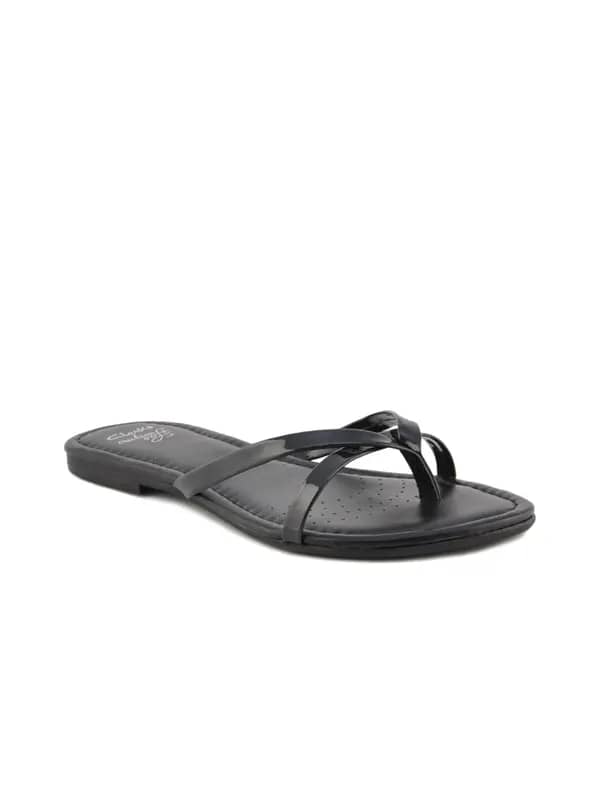 Clarks Women Spice Pat Black Flats