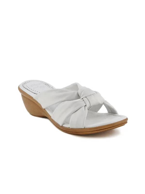 Clarks Women Soma Silk Leather White Heels