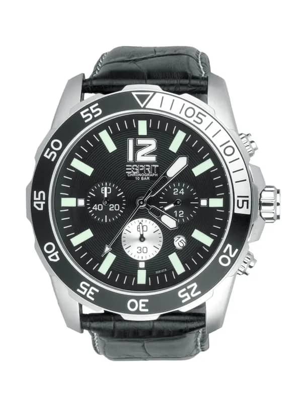 Esprit Men Athletic Black Steel Watches