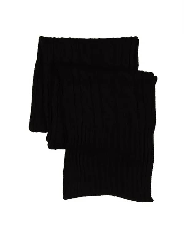 Scullers Women Solid Black Scarves