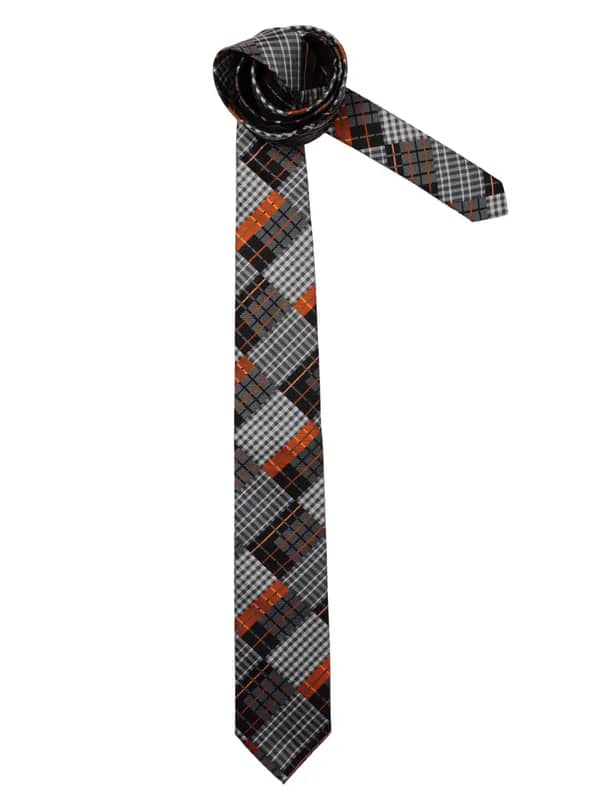 Indigo Nation Men Orange Check Black Ties