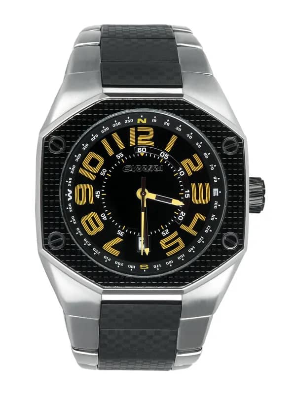 Carrera Men Dial steel strap numbers Black Watches