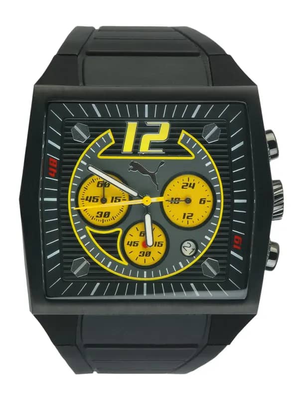 Puma Men Multi function fluorescent Black Watches