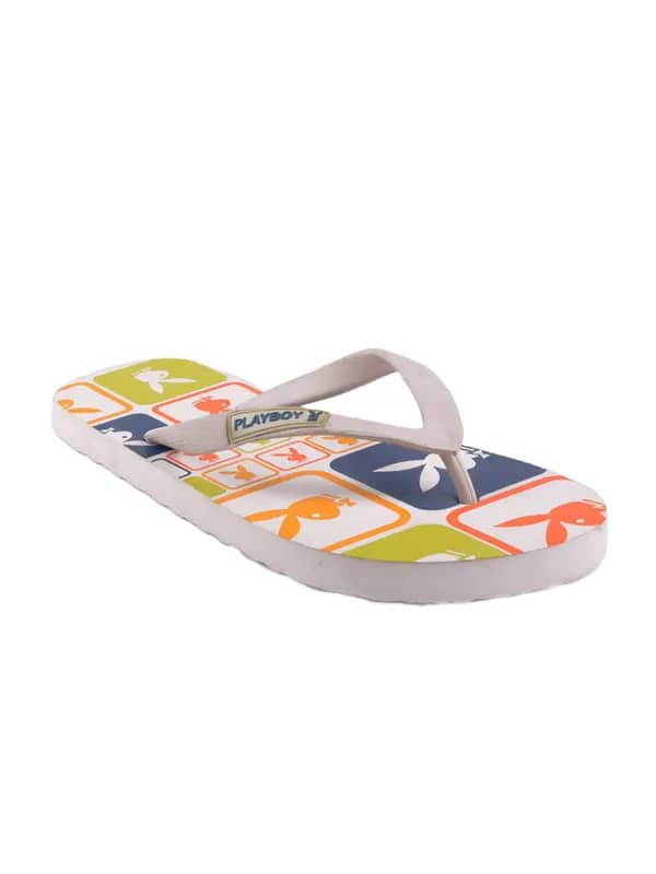 Playboy Men Casual White Slippers