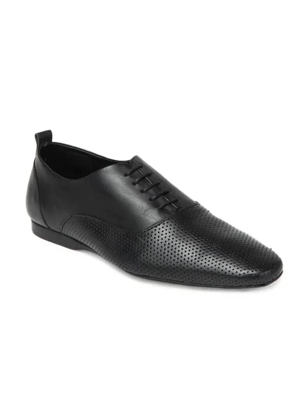 Franco Leone Men Black Formal Shoes