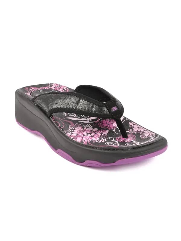 Skechers Women Tone Black Slippers