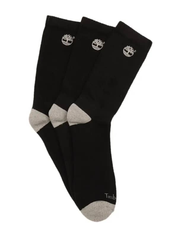 Timberland Men Pack Of 3 Black Socks