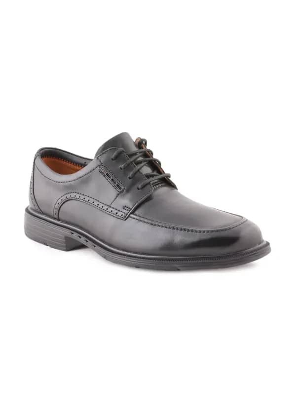 Clarks Men Black Leather Formal Shoes