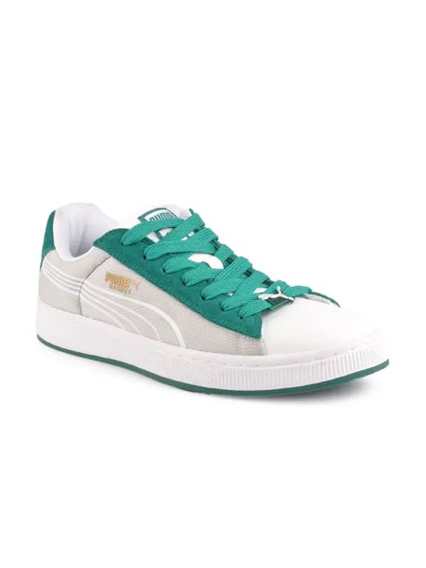 Puma Men Basket Team Mesh White Casual Shoes