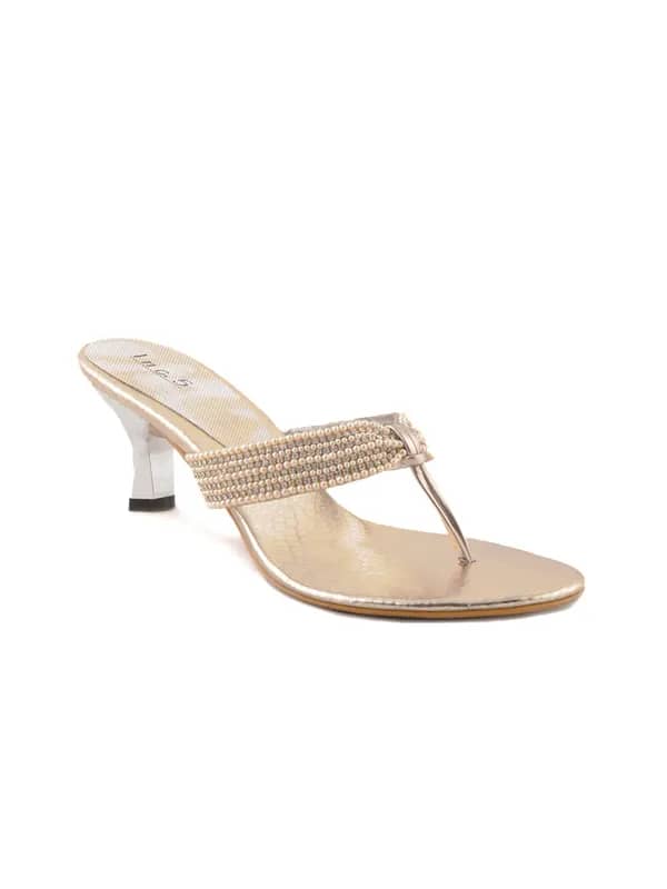 Inc 5 Women Casual Gold Heels