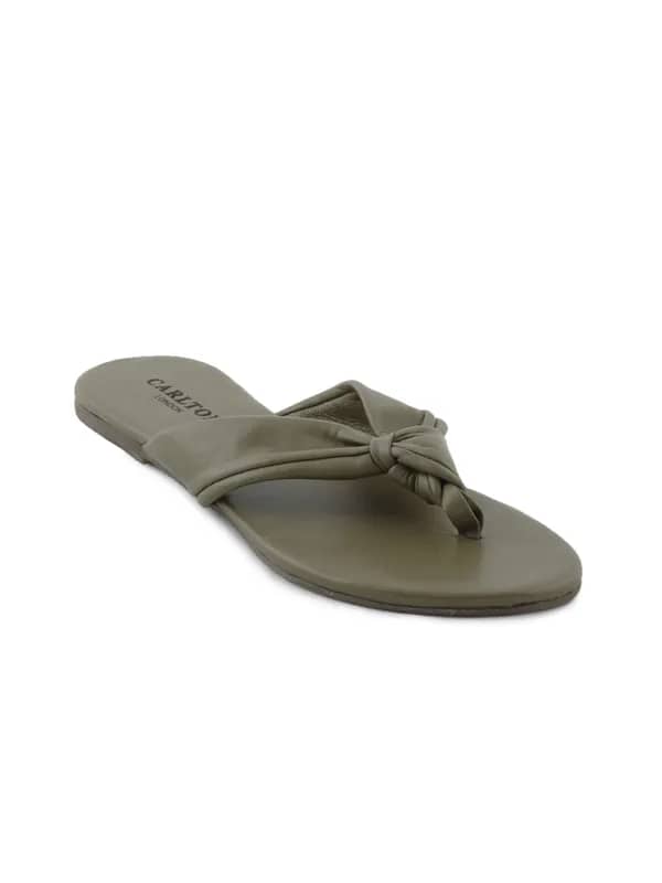 Carlton London Women Casual Green Flats