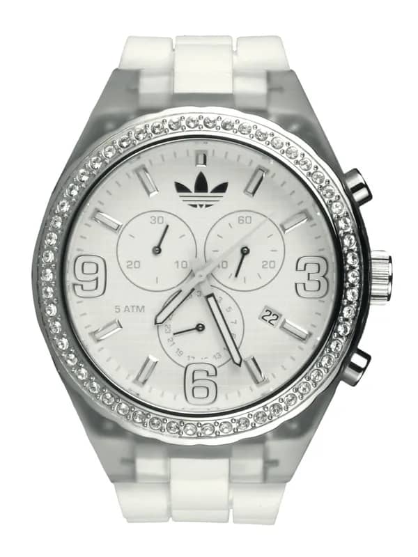 ADIDAS Unisex Three Small Dials White Watches