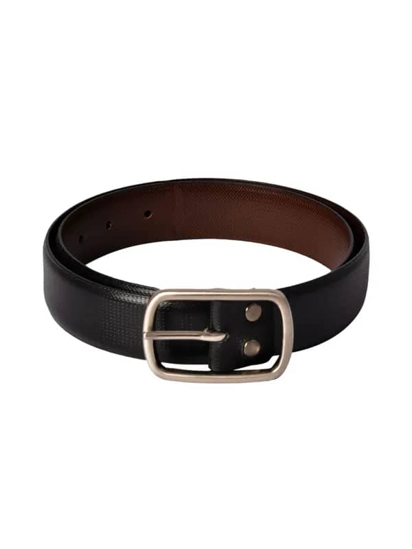 Belmonte Men Rough Finish Black Belts