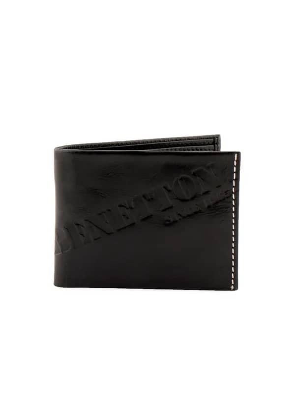United Colors of Benetton Men Solid Black Wallets