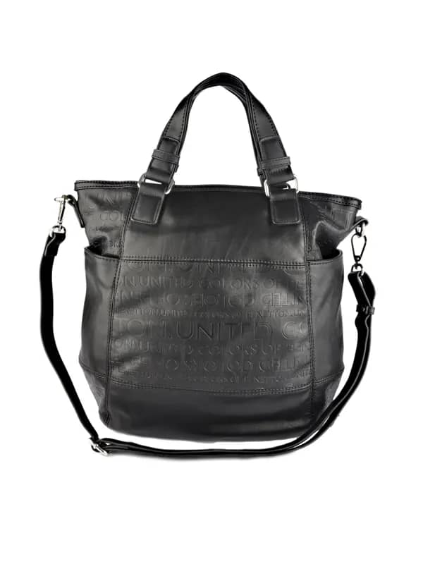 United Colors of Benetton Women Solid Black Handbags