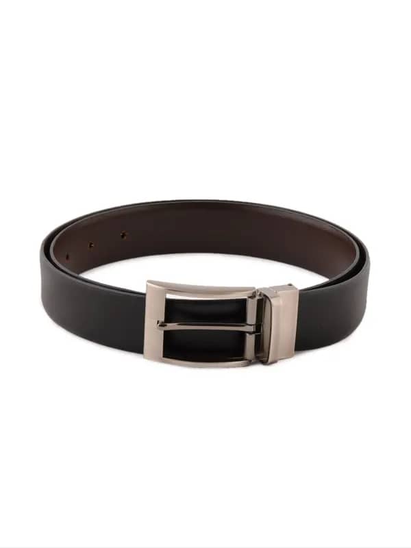 New Hide Men Solid Black Belts