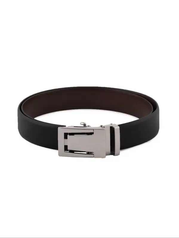 New Hide Men Solid Black Belts