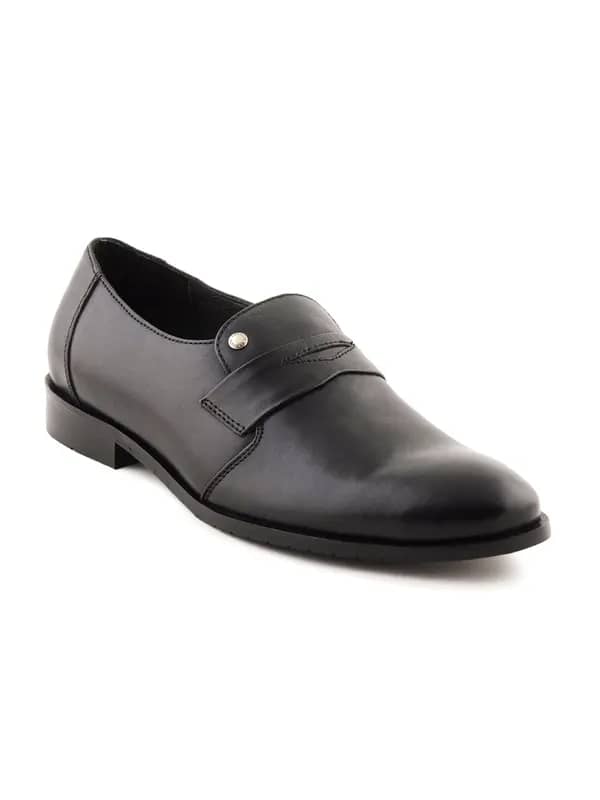 Enroute Men Leather Black Formal Shoes