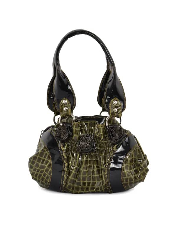 Spice Art Women Leatherette Green Handbags