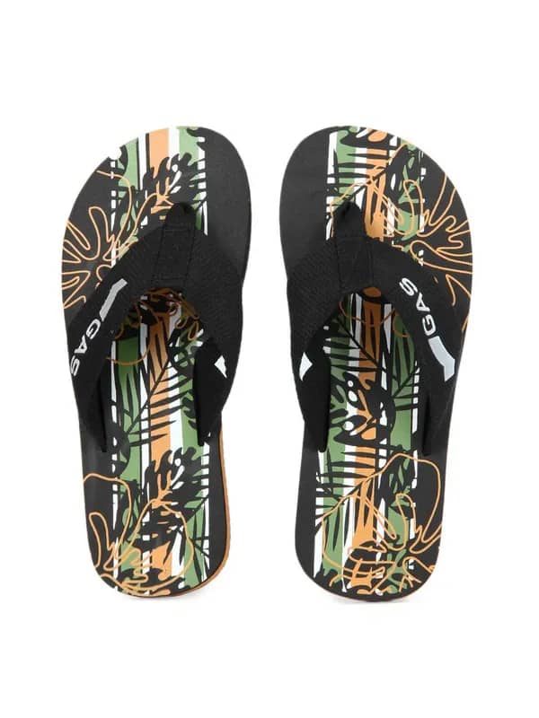 GAS Men Black Pine Flip Flops