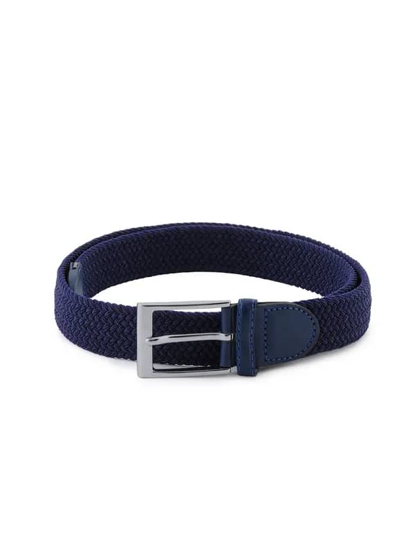 Lino Perros Women Weaved Navy Blue Belt