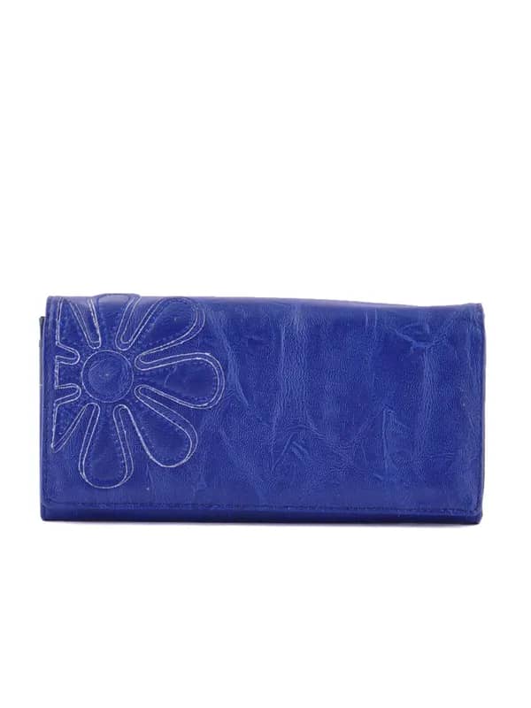 Lino Perros Women Flower Blue Wallet