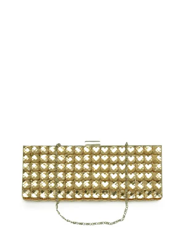 Lino Perros Women Crystal Gold Clutch