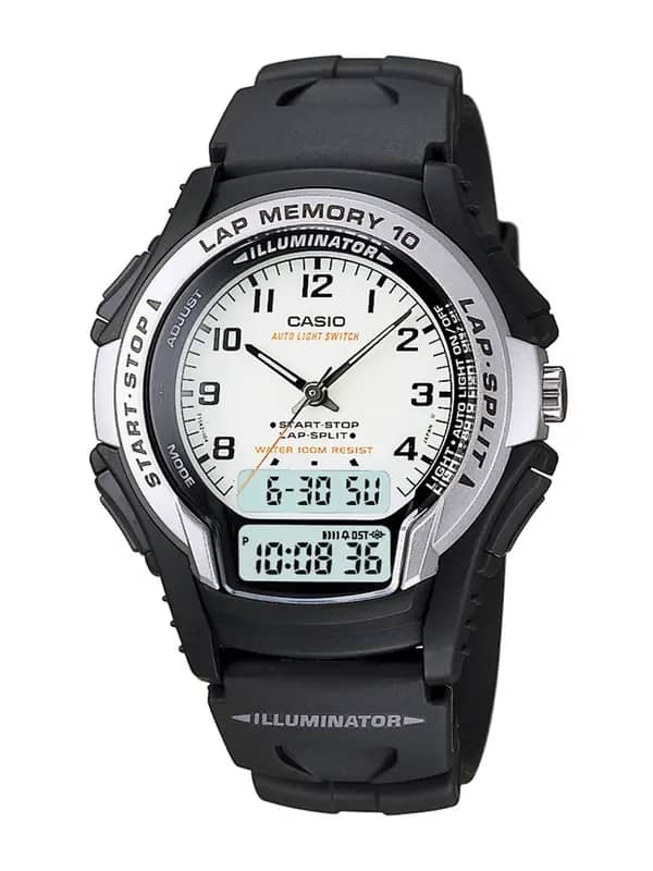 CASIO Unisex Black Small Dial Analogue and Digital Watch