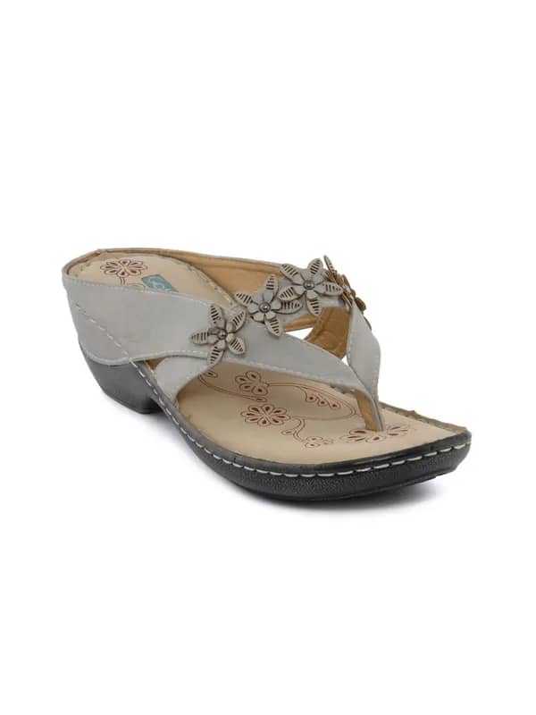 Catwalk Women Flower Grey Heels