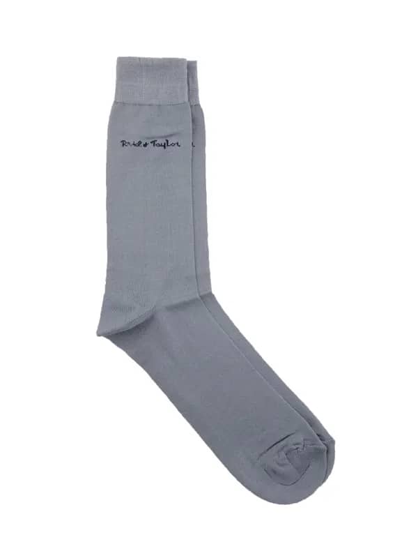Reid & Taylor Men Solid Grey Socks