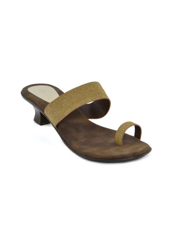 Catwalk Women Gold Strap Heels