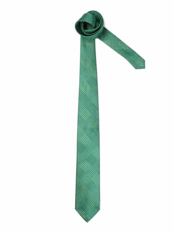 United Colors of Benetton Men Check Green Tie