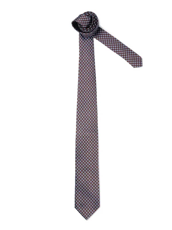 United Colors of Benetton Men Check Brown Tie