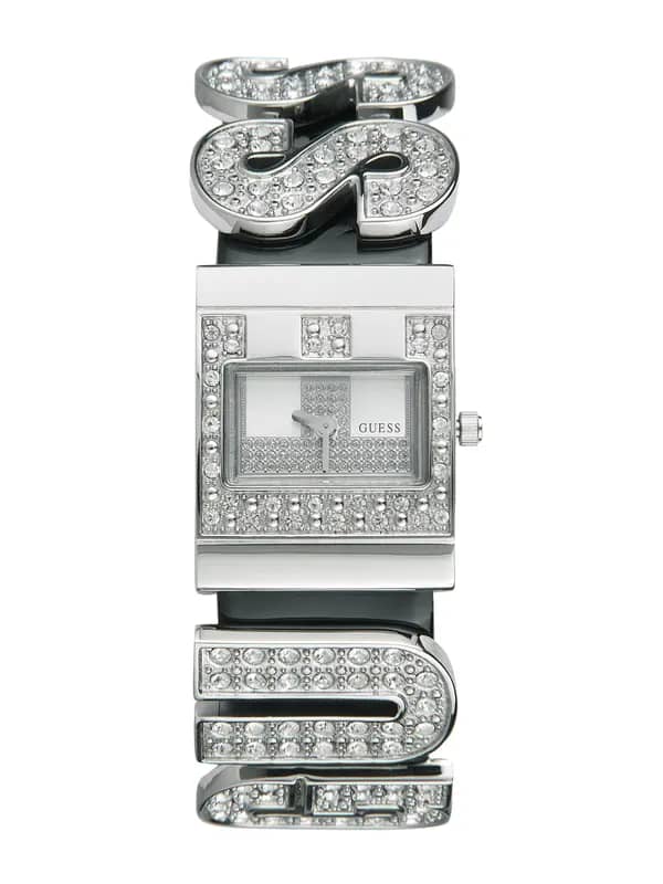 Guess Women Logo Glam Silver Watch