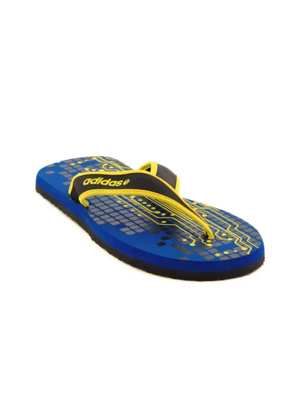 ADIDAS Men Plugged IN Blue Flip Flops