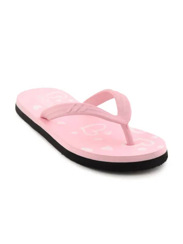 ADIDAS Women Hearts Pink Flip Flops