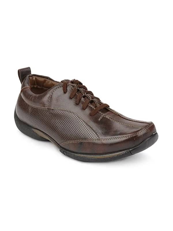 Buckaroo Men Dark Brown Cargo Leather Casual Shoes