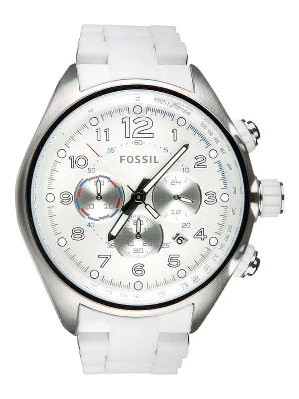 Fossil Men White Dial Chronograph Watch CH2698