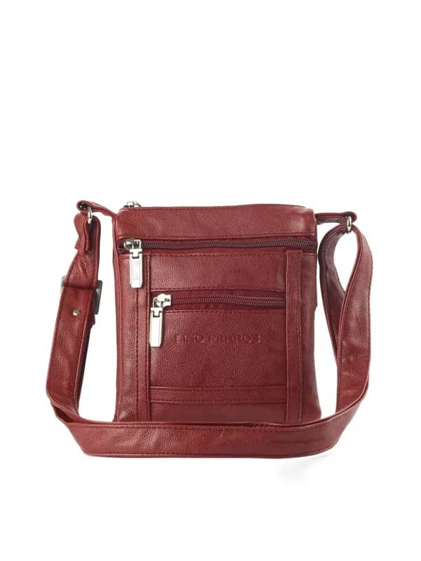 Lino Perros Maroon Women Casual Sling Bag