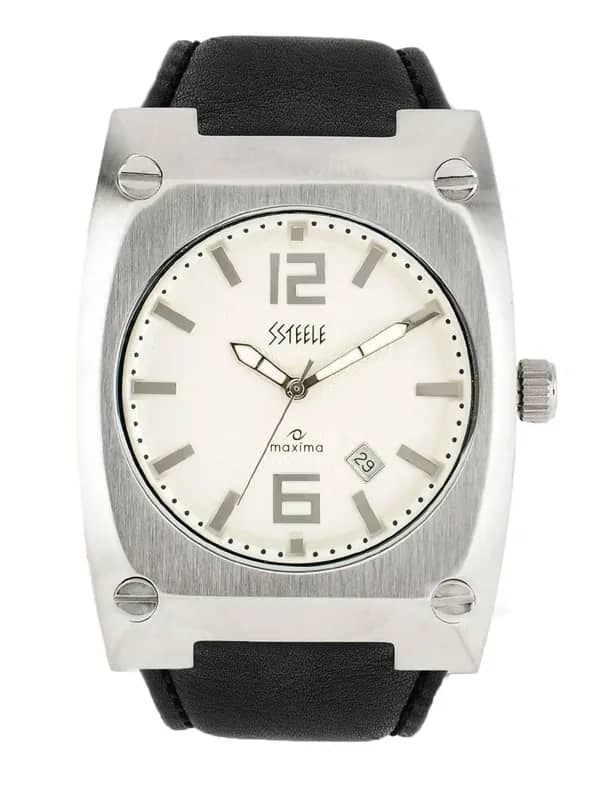Maxima Men White Dial Watch