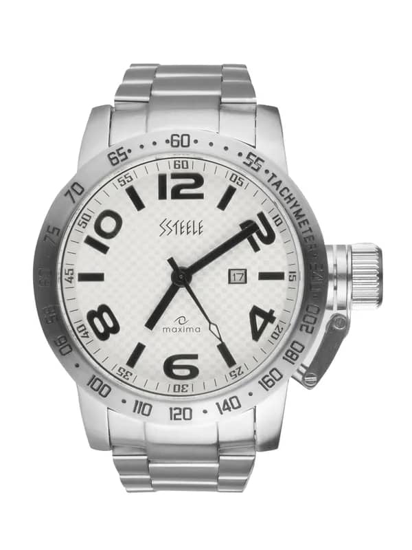 Maxima Ssteele Men White Watch