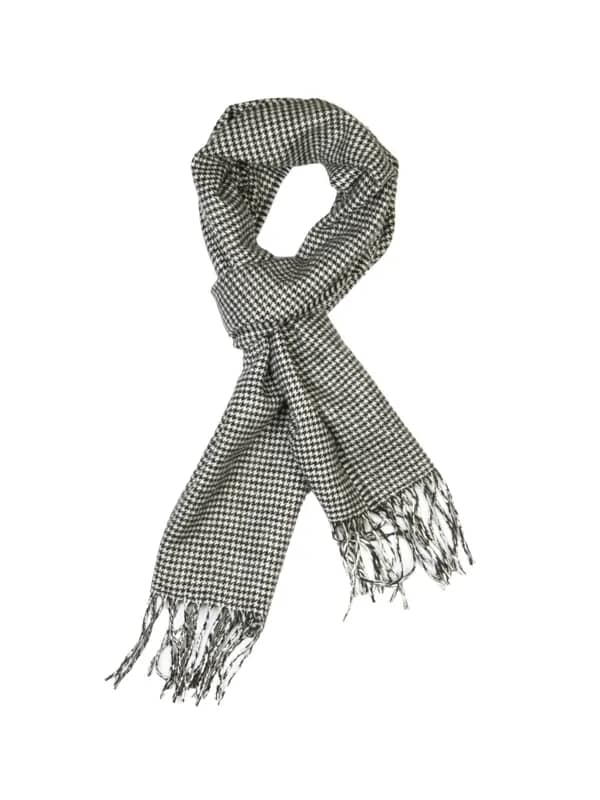 Lino Perros Men Black Check Scarf