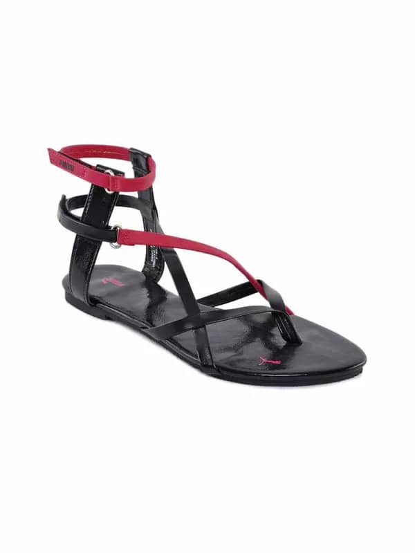 Puma Women Black Gladiator Flats