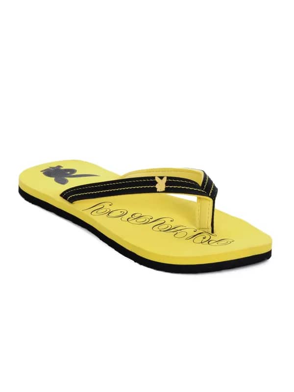 Playboy Men Yellow Casual Flip Flops