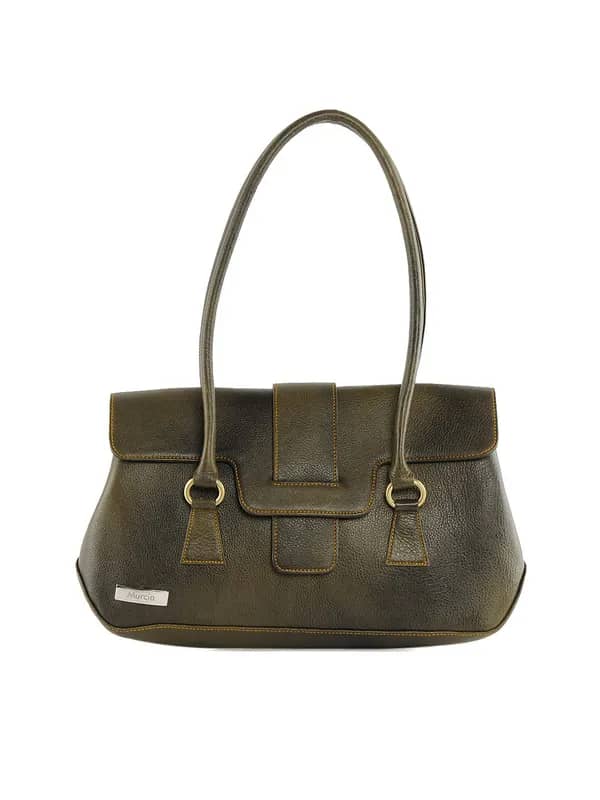 Murcia Women Green Leather Handbag