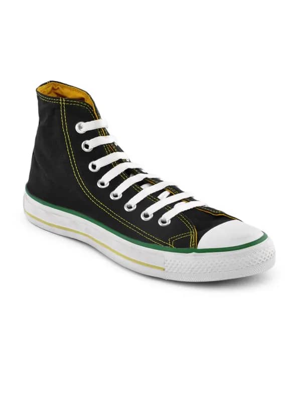 Converse Men Black Roll Down Shoes