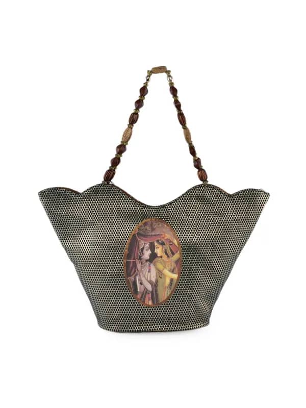 Murcia Women Black and Gold Handbag