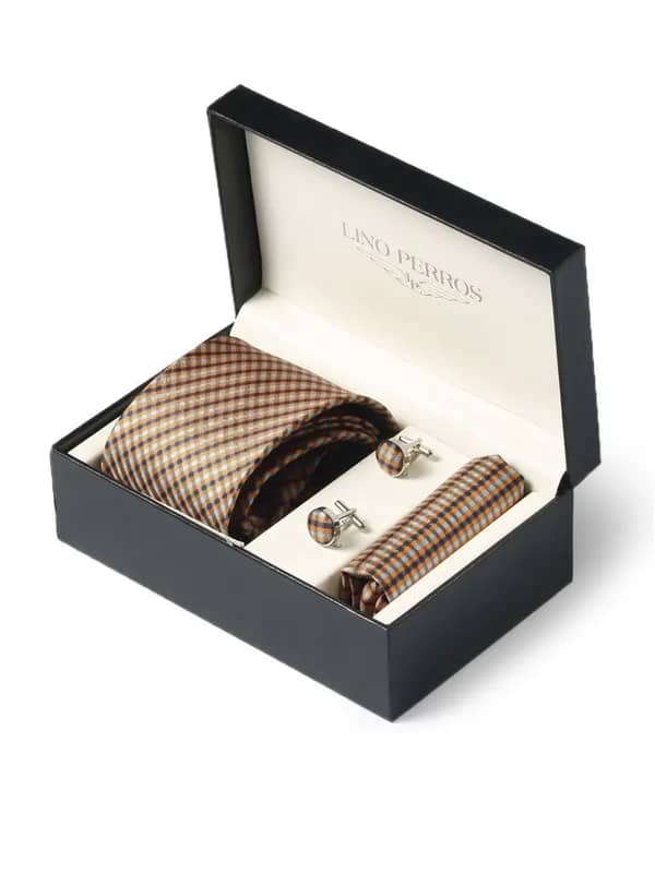 Lino Perros Men Formal Yellow Accessory Gift Set
