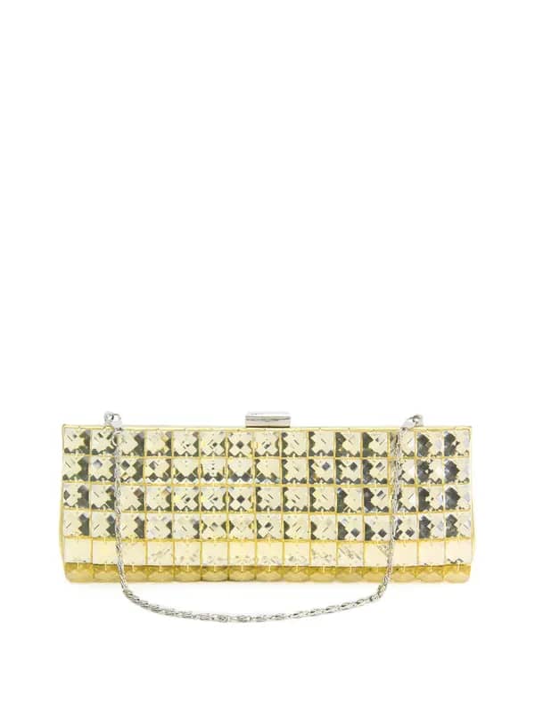 Lino Perros Women Beaded Gold Clutch