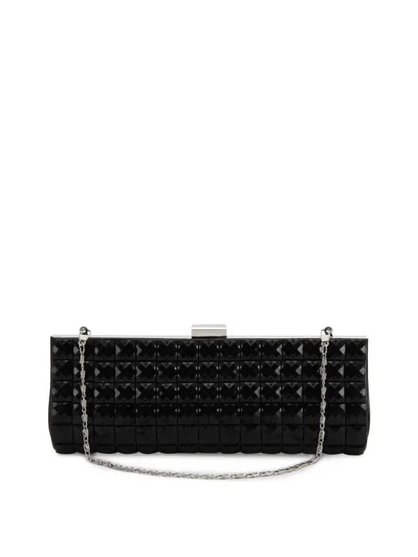 Lino Perros Women Beaded Black Clutch